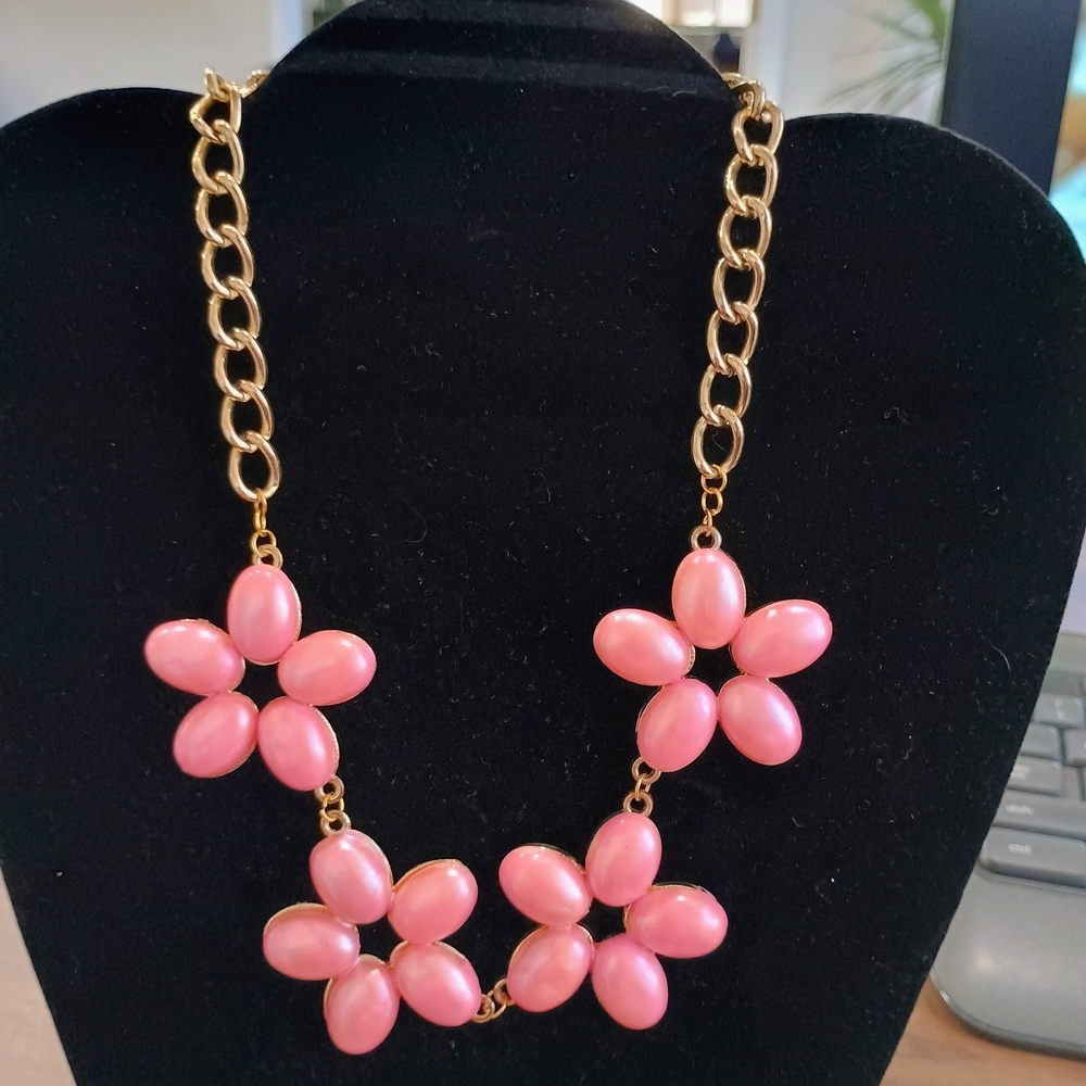 Pink Floral Necklace